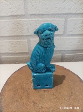 Figura Le&oacute;n Fu Chino Cerámica