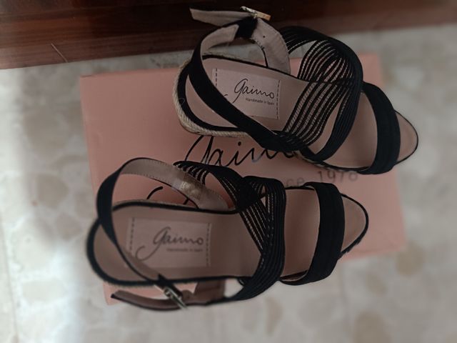 Sandalias cuña negras nº37