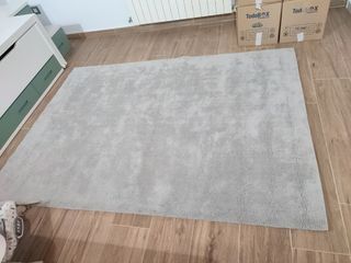 Tappeto grigio - Peluche corto