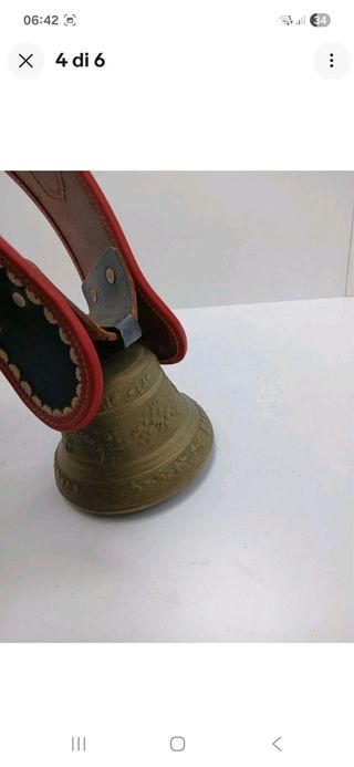 Campana vacca vintage in pelle