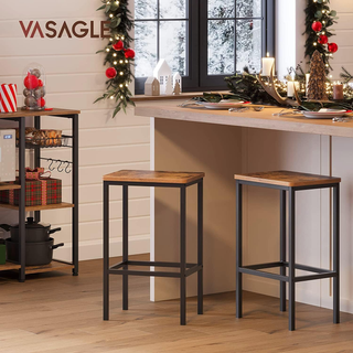 Set di 2 Sgabelli da Bar, Sedie da Pranzo Alte, pe