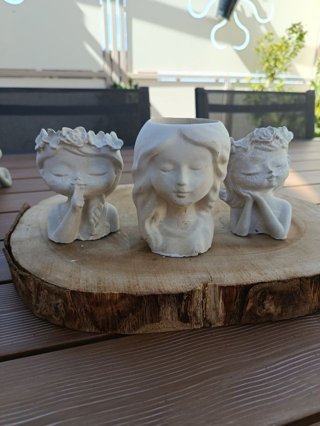 3 Statuette Decorazione shabby chic
