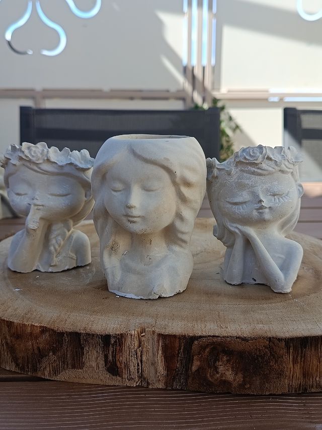 3 Statuette Decorazione shabby chic