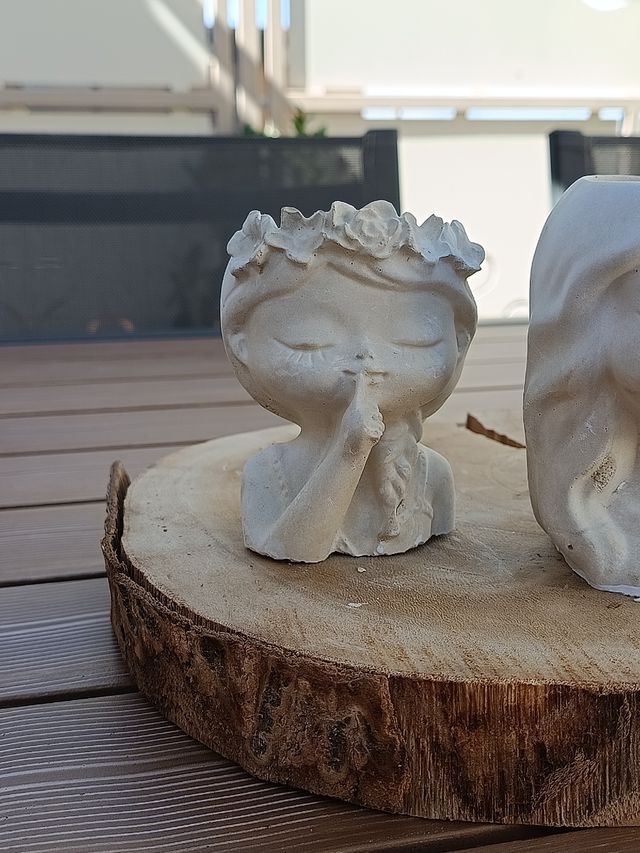 3 Statuette Decorazione shabby chic
