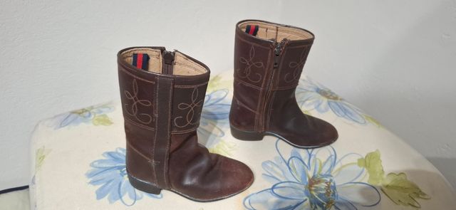 Botos camperos niño niña piel marrón talla 22