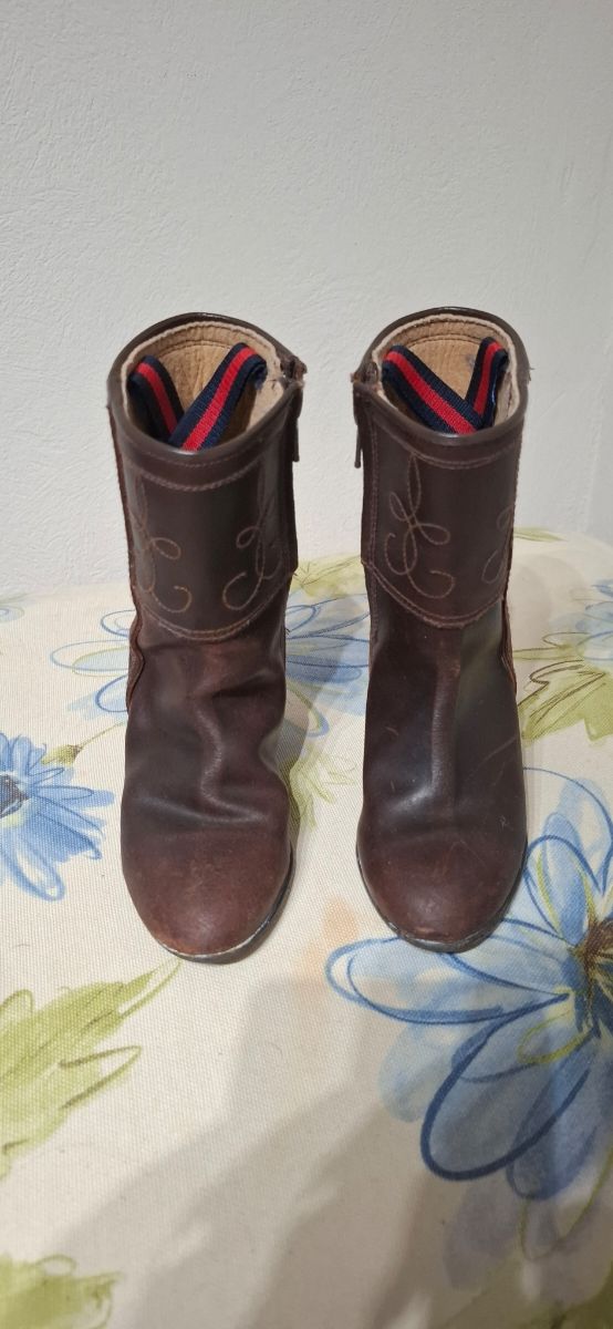 Botos camperos niño niña piel marrón talla 22