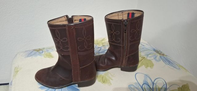 Botos camperos niño niña piel marrón talla 22