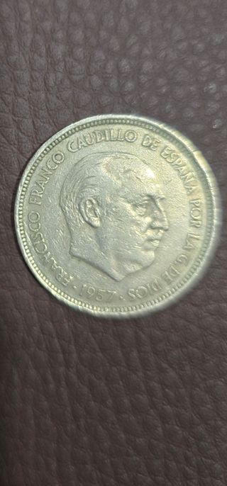 Moneda 50 pesetas 1957 estrella 58