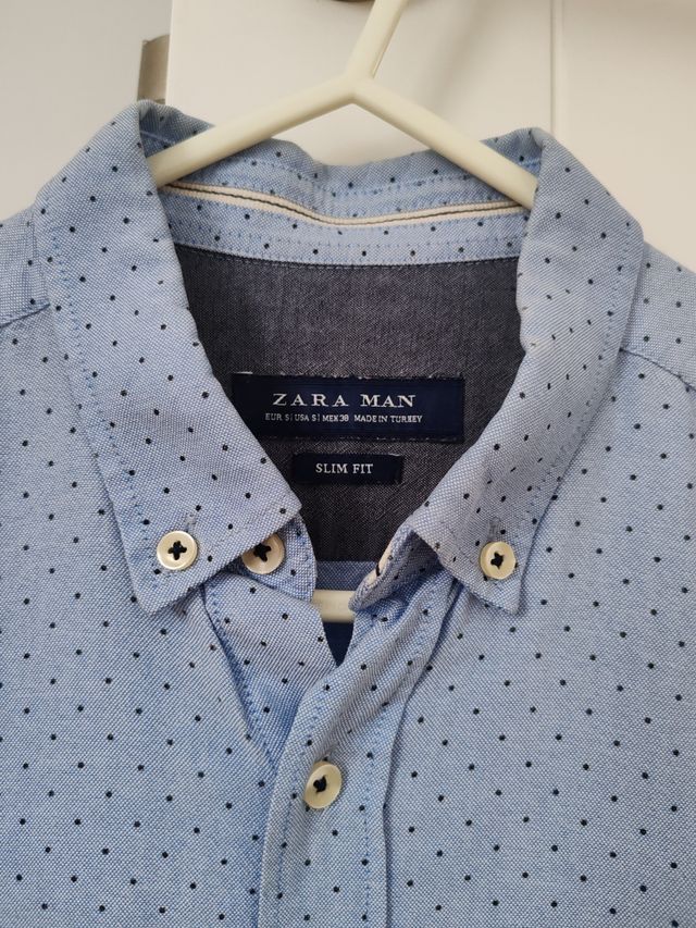 Camisa Zara hombre azul - Talla S
