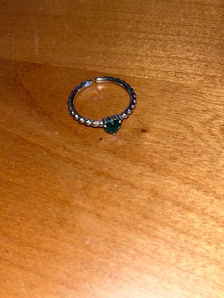 Anello Sagapo cuore verde