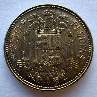 MONEDA 2,50 PESETAS 1953 ESTRELLA 54 1953*54 SC