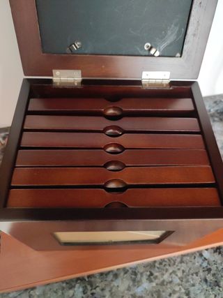 Caja portafotos madera marrón