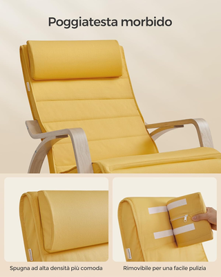 Sedia a Dondolo, Poltrona a Dondolo con Braccioli