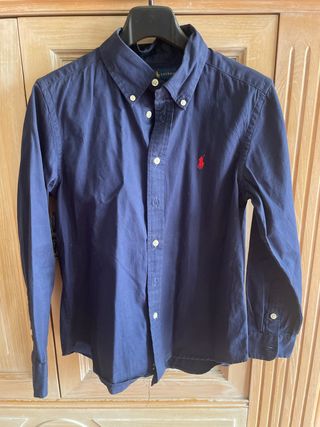 Camisa Ralph Lauren niño, azul marino
