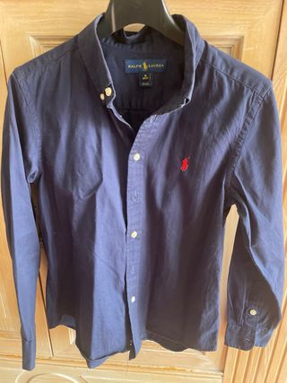 Camisa Ralph Lauren niño, azul marino