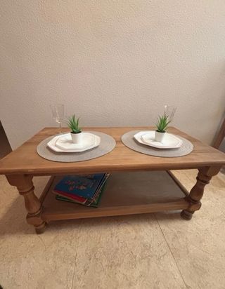 Mesa centro madera maciza