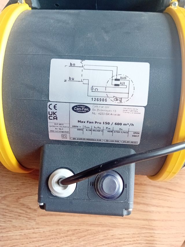 EXTRACTOR Max-Fan Pro 150-600m³/h