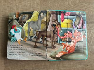 Libro y puzzles Los músicos de Bremen