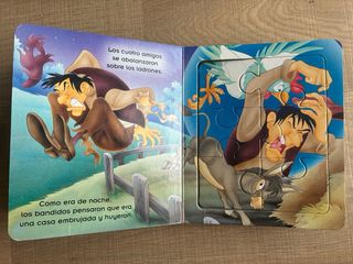 Libro y puzzles Los músicos de Bremen