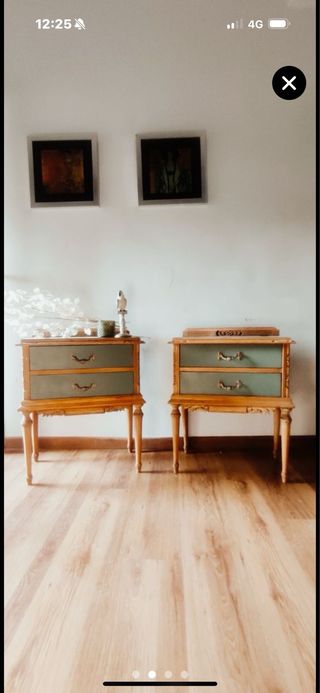 Mesitas noche vintage - Madera