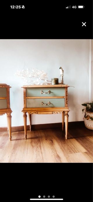 Mesitas noche vintage - Madera