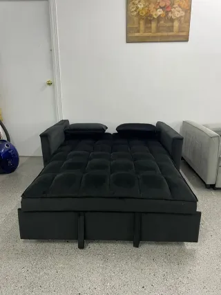 Sofá cama 2 plazas negro