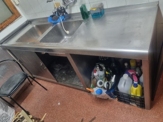 Armario fregadero acero inoxidable