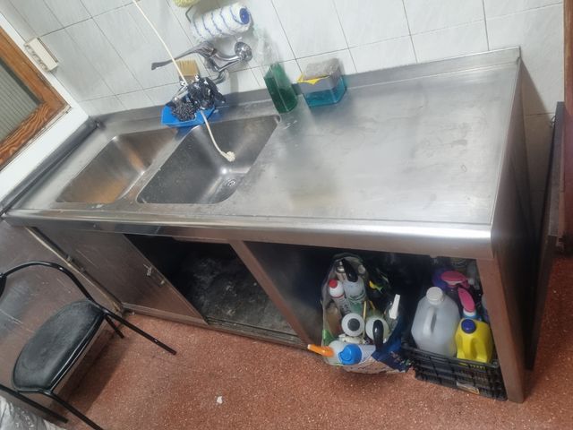 Armario fregadero acero inoxidable