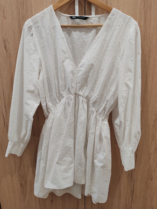 Vestido blanco Zara talla L