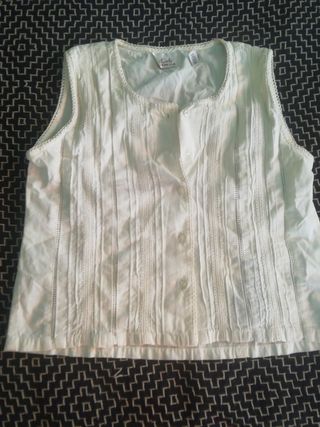 Top blanco niña talla XS