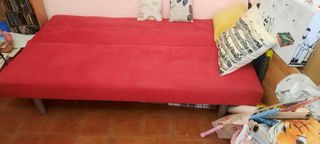 Sofá cama rojo - Cómodo y práctico