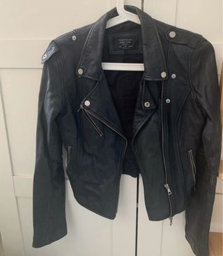 Vintage Chaqueta cuero negra/Zara