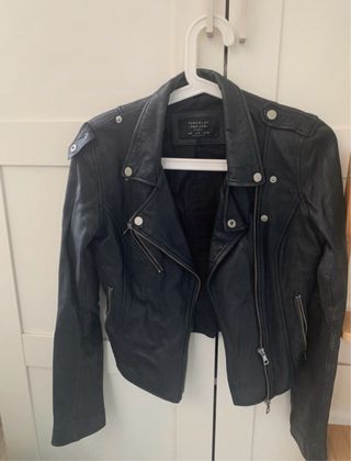 Vintage Chaqueta cuero negra/Zara