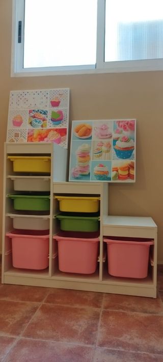 MUEBLE MADERA PARA ALMACENAR JUGUETES