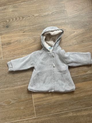 Chaqueta bebé niña, gris, talla 12 meses