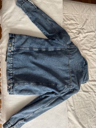 Chaqueta vaquera Zara borrego azul