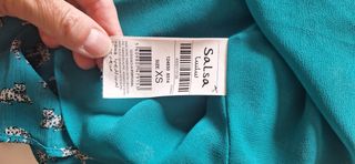 Blusa Salsa turquesa estampada