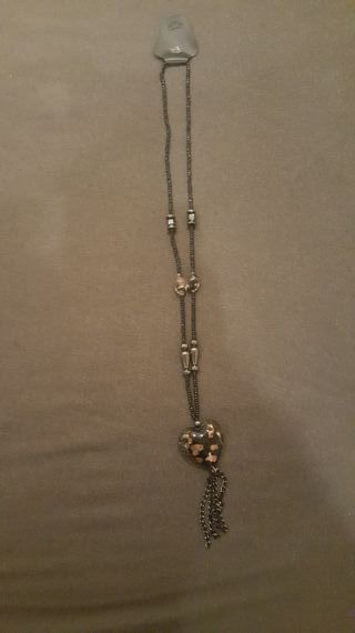 Collar Corazón Negro con detalles 