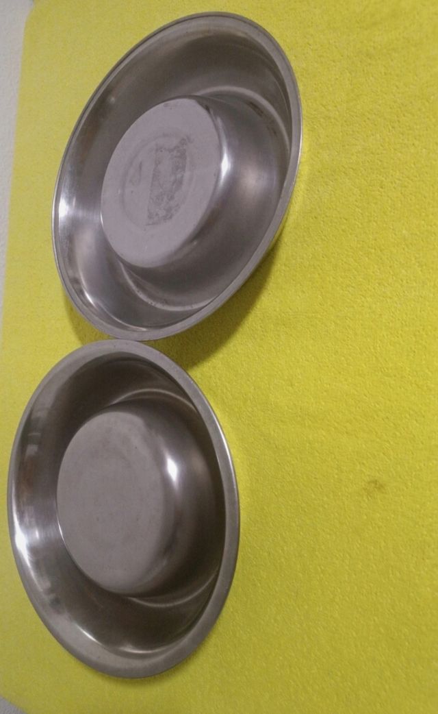 2 Comederos acero inoxidable mascotas
