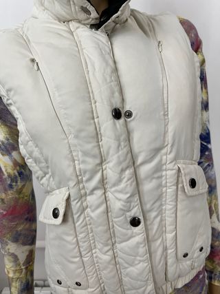 Chaleco reversible beige-negro