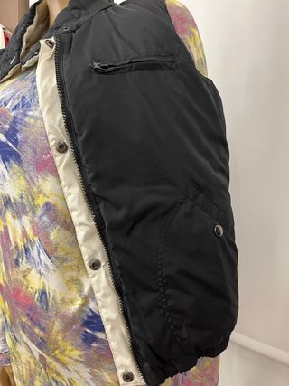 Chaleco reversible beige-negro