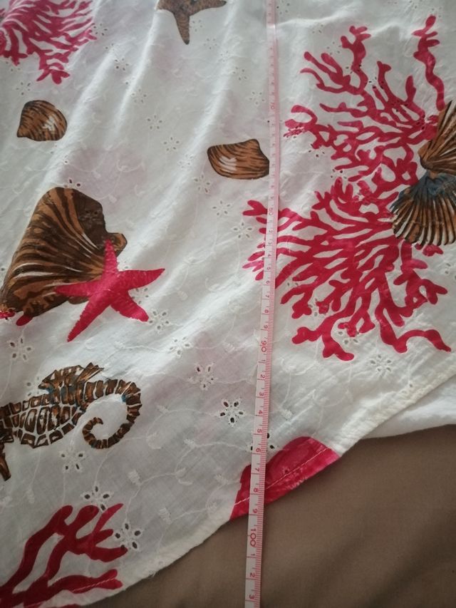 Vestito estivo bianco e rosso va dalla TG S alla M