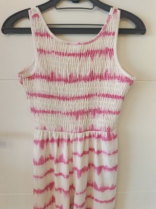 Mono Zara niña rayas rosa blanco 11-13 años