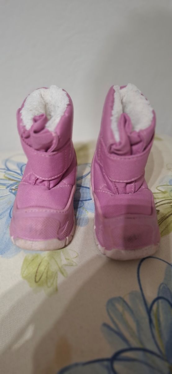 Botas nieve bebé niño niña rosa 20 21