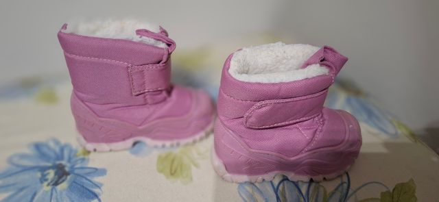Botas nieve bebé niño niña rosa 20 21