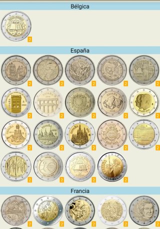 2€ Salamanca 2025 UNC, y otros años circuladas.