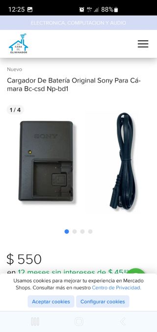 Cargador Sony - Camara