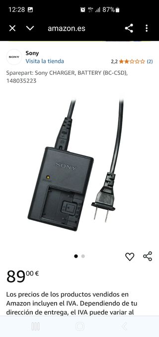 Cargador Sony - Camara