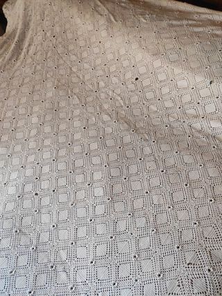 Colcha ganchillo hecha a mano antigua