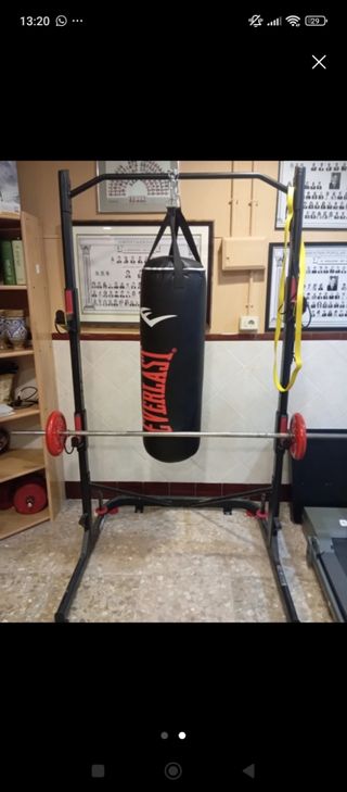 Soporte de pesas con saco Everlast